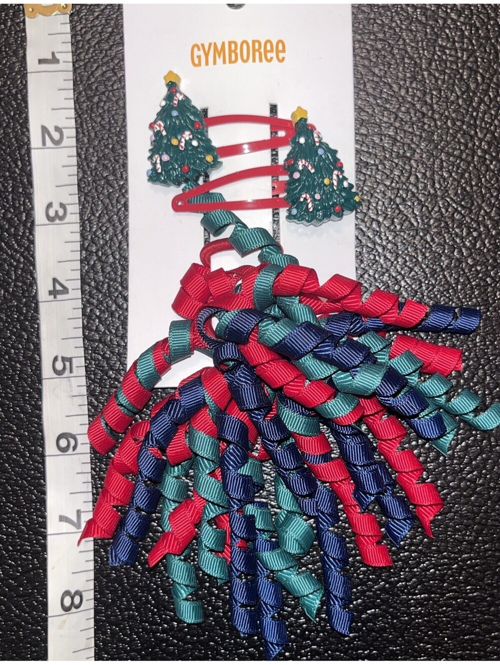 Gymboree Christmas Tree Holidays Hair Snap Clips curly ponytail NEW/NWT